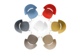 chaise design en acier et polypropylène en sept coloris