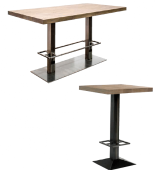 table de bar design carrée ou rectangulaire