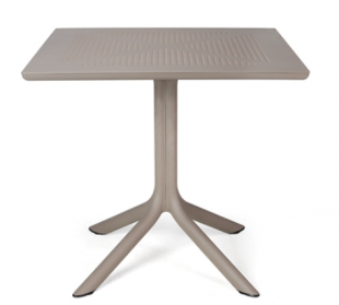 table d&#039;extérieur carrée classique beige