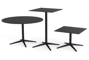 table carrée ou ronde pour extérieur noire