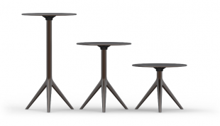 table design en aluminium laqué mat