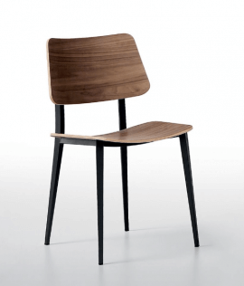 chaise en acier et bois style classique et contemporain