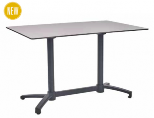 table rectangulaire classique en acier laqué blanc