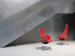 chaise de bureau design rouge