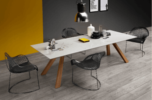 table et chaises en métal design style contemporain