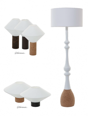 lampes de chevet design en bois et verre blanc