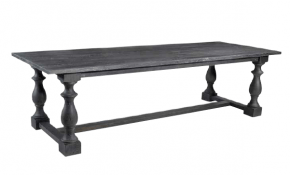 table classique en bois massif noir